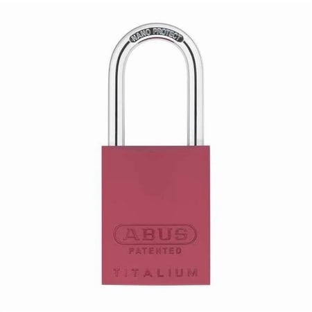 Padlock, Keyed Alike, Long Shackle, Rectangular Aluminum Body, Steel Shackle, 1 in W