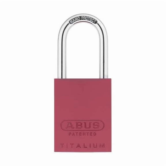 Padlock, Keyed Alike, Long Shackle, Rectangular Aluminum Body, Steel Shackle, 1 in W