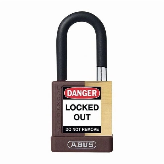 Keyed Padlock, Open, Rectangular Steel Body, Hardened Steel Shackle, 3/4 in W 20041