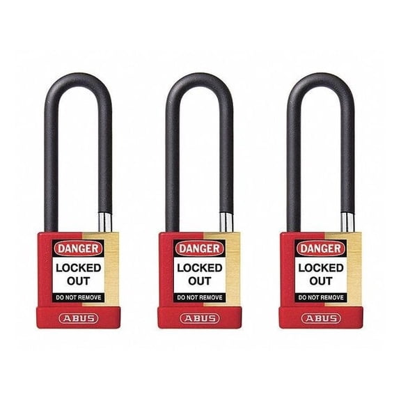 Abus Keyed Padlock,3/4" W x 3" H Shackle,PK3 20111