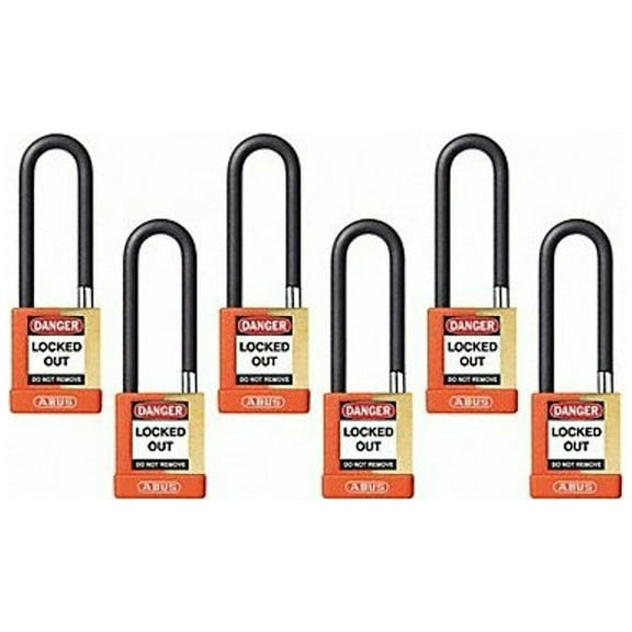 Abus Keyed Padlock,3/4" W x 3" H Shackle,PK6 20119