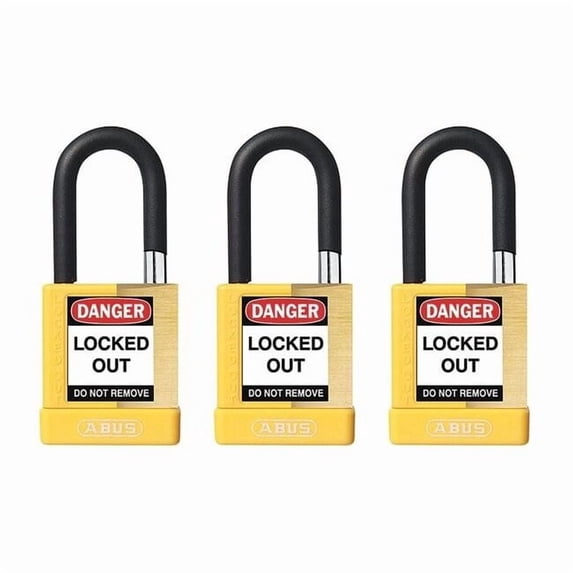 Abus Keyed Padlock,3/4"W x1-1/2"H Shackle,PK3 20074