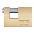 thumbnail image 1 of Padlock, Keyed Alike, Shutter Shackle, Brass Body, Steel Shackle, 7/8 in W 82/70 KA, 1 of 2