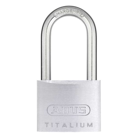 Padlock, Keyed Different, Long Shackle, Square Aluminum Body, Steel Shackle, 7/8 in W