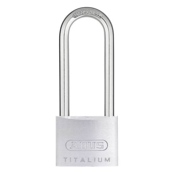 Abus Keyed Padlock, 55/64 in,Square,Silver 64TI/40HB-63 KD