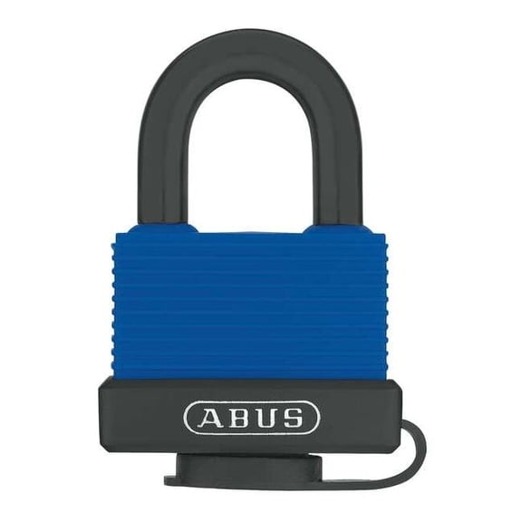 Abus Keyed Padlock, 59/64 in,Rectangle,Blue 70IB/50 KA