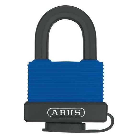 Abus Keyed Padlock, 59/64 in,Rectangle,Blue 70IB/50 MK KD
