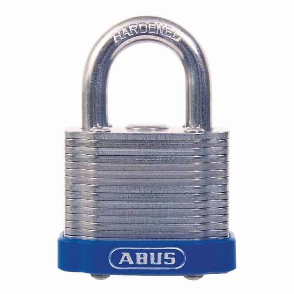 Keyed Padlock, Open, Square Steel Body, Hardened Steel Shackle, 13/16 in W 41/40 KA