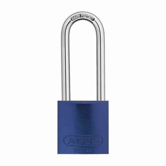 Keyed Padlock, Open, Rectangular Aluminum Body, Hardened Steel Shackle, 13/16 in W, 3 PK 15414