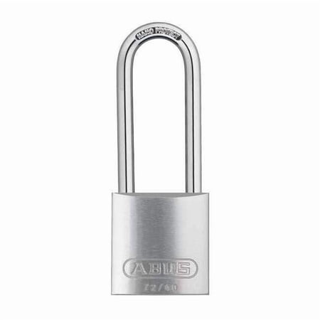 Keyed Padlock, Open, Rectangular Aluminum Body, Hardened Steel Shackle, 13/16 in W, 3 PK 19421