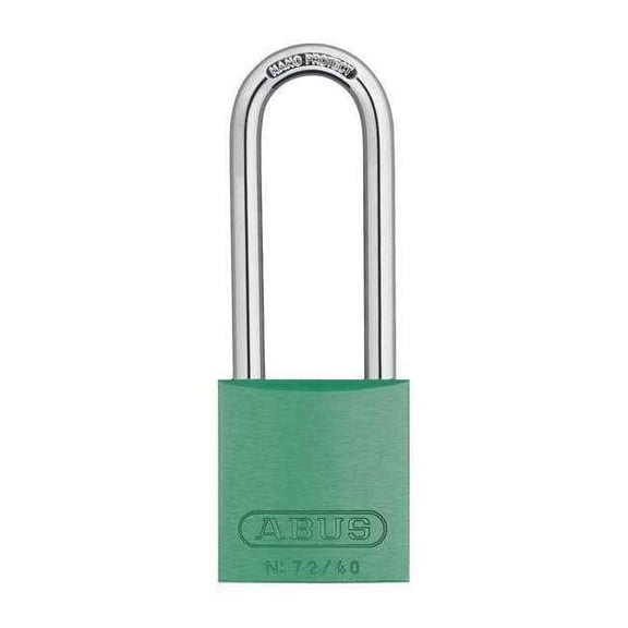 Keyed Padlock, Open, Rectangular Aluminum Body, Hardened Steel Shackle, 13/16 in W, 6 PK 15403