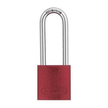 Keyed Padlock, Open, Rectangular Aluminum Body, Hardened Steel Shackle, 13/16 in W, 6 PK 15422