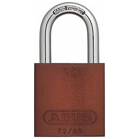 Abus Alike-Keyed Padlock, Open Shackle Type, 1" Shackle Height, Brown 19331