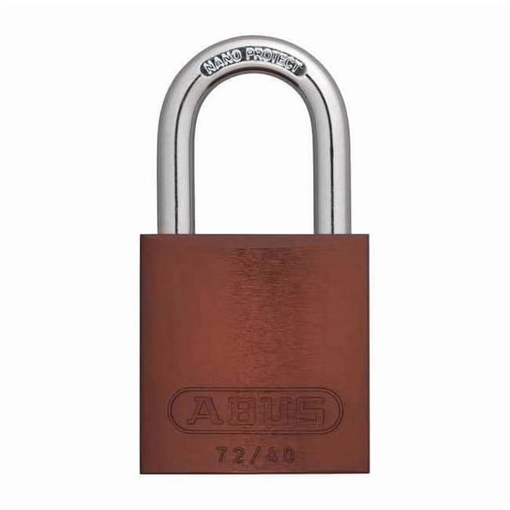 Keyed Padlock, Open, Rectangular Aluminum Body, Hardened Steel Shackle, 3/4 in W, 6 PK 19367