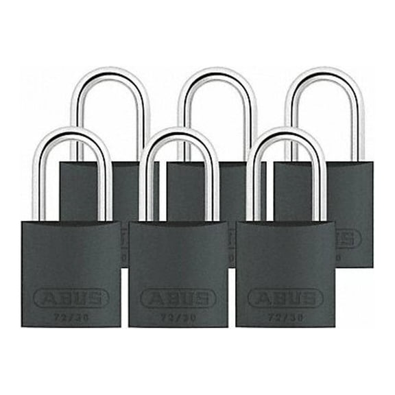 Abus Lockout Padlock,KA,Black,2-17/32"H,PK6 72/30 KA X 6