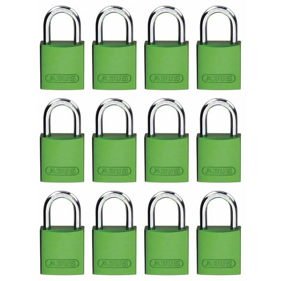 Abus Lockout Padlock, PK 12 72/40 KAx12 Green