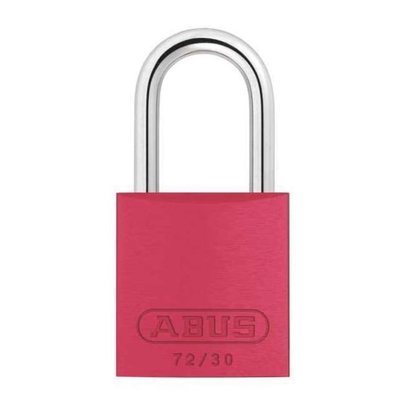 Lockout Padlock, Keyed Alike, Aluminum, Red, 1 in Shackle Height, 1 1/4 in Body Width