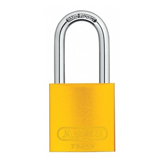 Abus Lockout Padlock,KA,Yellow,1-1/2"H,PK3 72 HB/40-40 KAx3 Yellow
