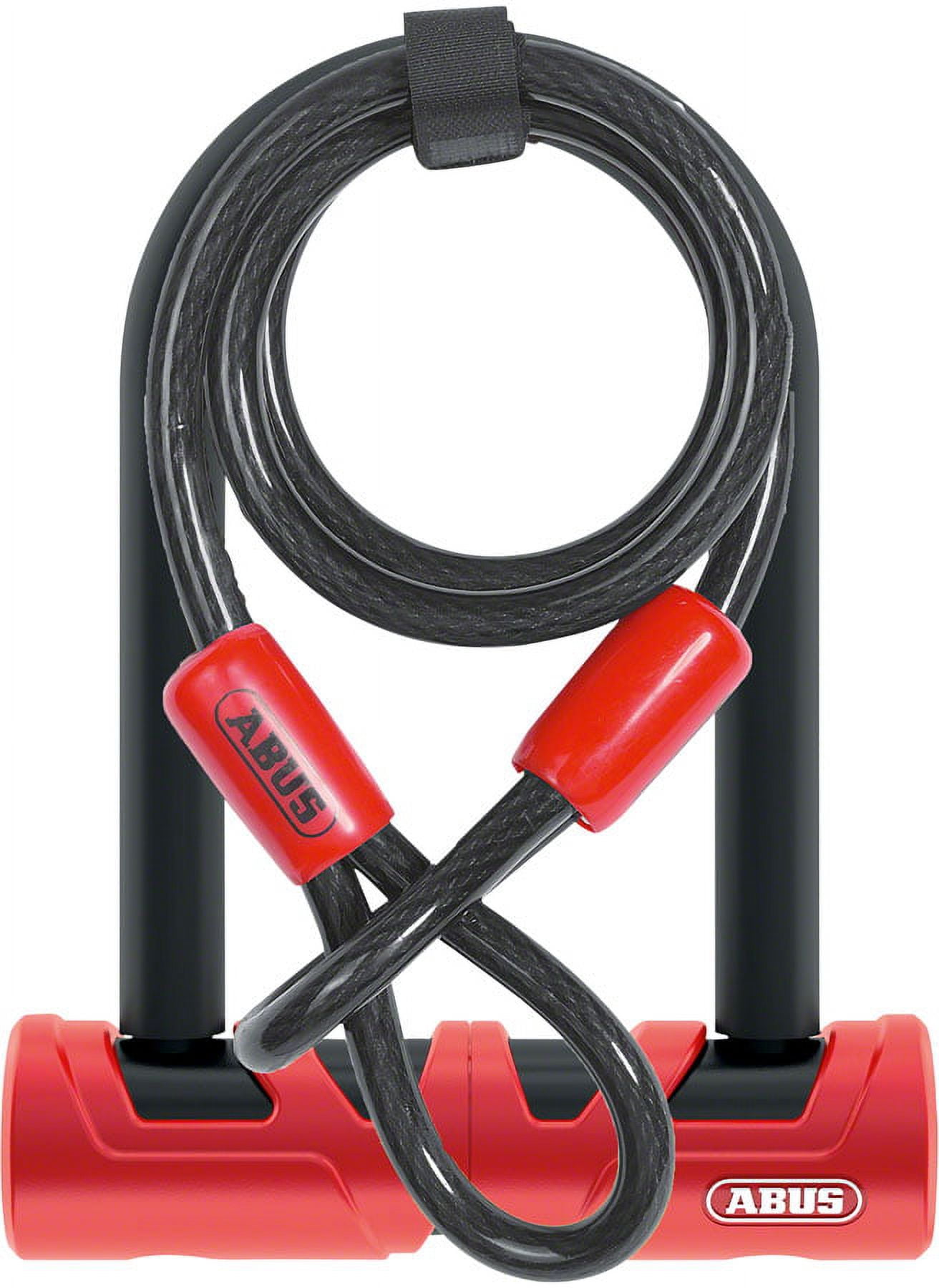 Abus Ultimate 420 Mini + Cable, U-Lock, Key, 140mmx80mm, 5-33/64'' x 3-5/32'', Thickness in mm: 13mm, Red