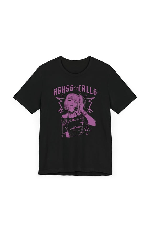 Abyss Calls Gothic Anime Girl Shirt | Dark Aesthetic Creepy Cute Goth Tee | Emo Alternative Fashion for Goth Anime Lovers | Unique Goth Gift
