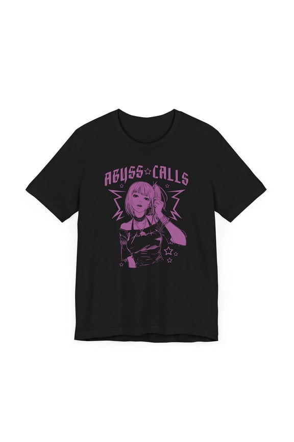 Abyss Calls Gothic Anime Girl Shirt | Dark Aesthetic Creepy Cute Goth Tee | Emo Alternative Fashion for Goth Anime Lovers | Unique Goth Gift