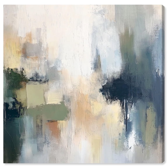 Abyssal Light Canvas Contemporary Abstract by Art Remedy, Gallery Wrapped, 16 x 16