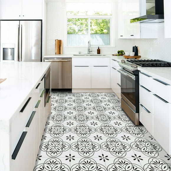 Black And White Vinyl Tile