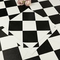 thumbnail image 1 of Abyssaly 12"×12" Self - Adhesive Black and White Checkered Floor Tiles for Bathroom Kitchen, 10Pcs, 1 of 7