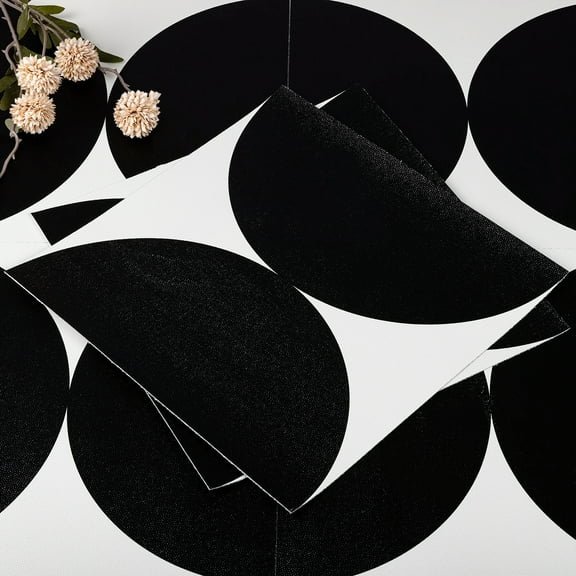 Abyssaly 12" x 12" (10Pcs) Peel and Stick Floor Tile Vinyl Flooring Removable Self- Adhesive for Bathroom, Kitchen (Black and White)