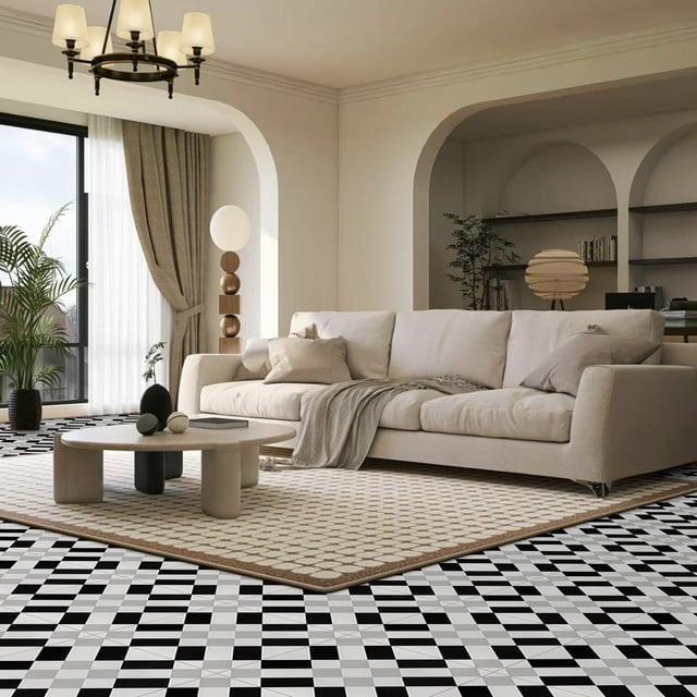 Abyssaly 12" x 12" 10Pcs Peel and Stick Floor Tile Peel and Stick ...