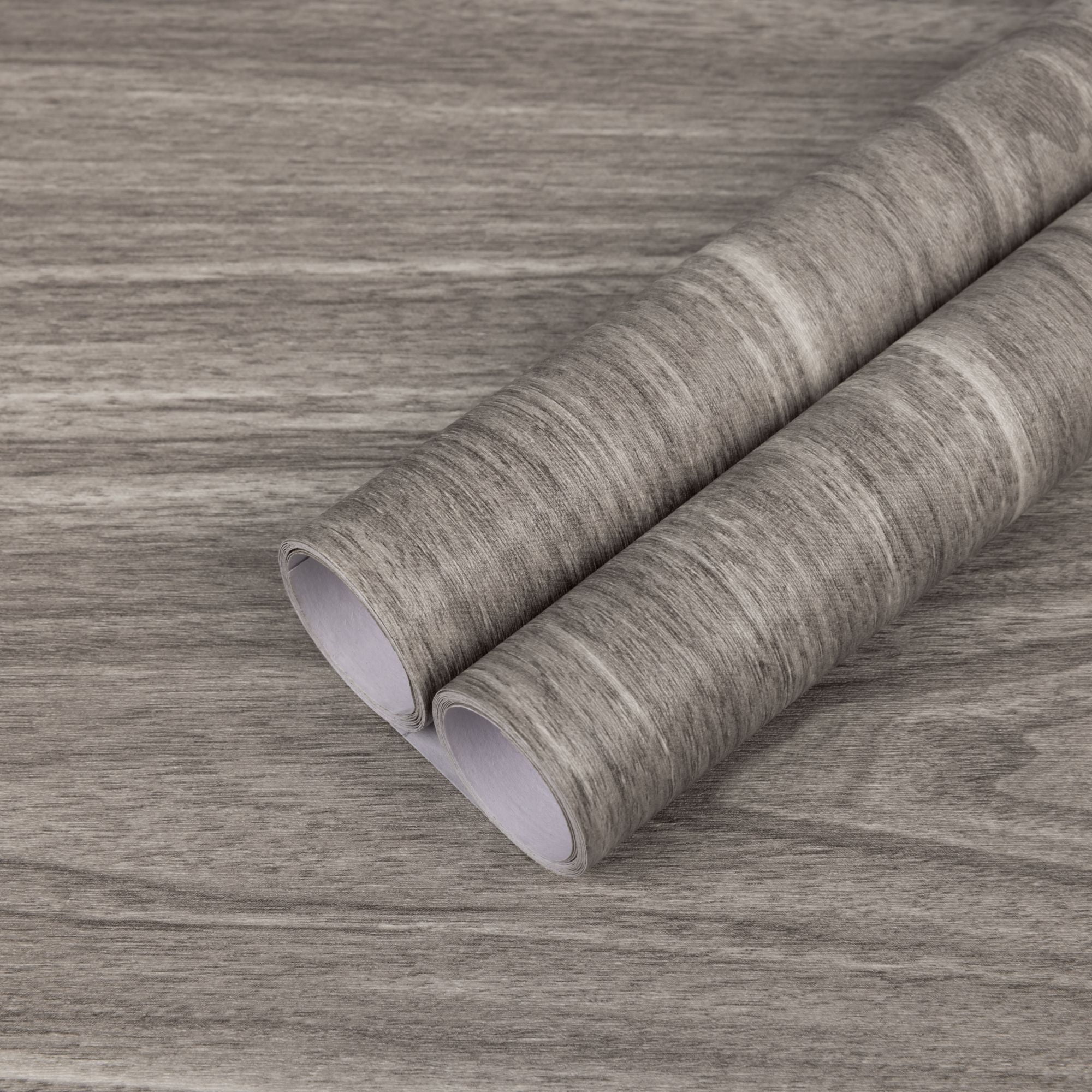 Abyssaly 15.7" x 196.8" Grey Wood Wallpaper Peel and Stick Wallpaper ...