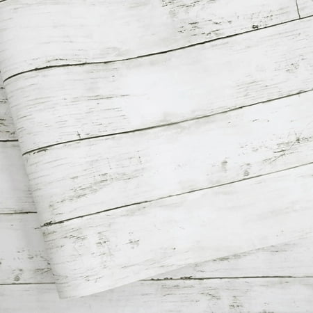 Abyssaly 17.7" x 236" Wood Peel and Stick Wallpaper Vintage Contact Wood Plank Wall Paper Self-Adhesive Vinyl Film Shiplap for Home Decoration