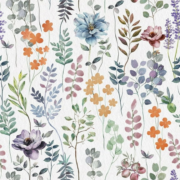 Abyssaly 17.7" x 236" in Floral Peel and Stick Wallpaper Floral Wall Wallpaper White Floral Contact Paper Stick On Wallpaper