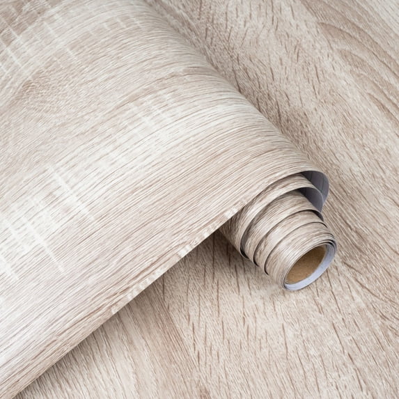 Abyssaly 17.7" x 393.7" Wood Peel and Stick Wallpaper Wood Grain Contact Paper Self Adhesive and Waterproof Wallpaper for Cabinet Walls for Kitchen, Living Room, Bedroom