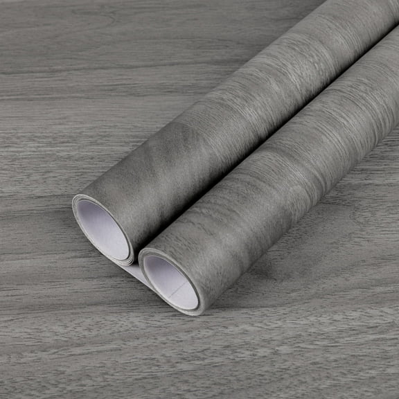 Abyssaly Gray Wood Wallpaper 23.6" x 118" Peel and Stick Wallpaper Self-Adhesive Removable Vinyl Contact Paper for Walls Cabinets