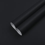 Abyssaly 23.62" x 236.2" Peel and Stick Wallpaper Matte Black Wallpaper Self-Adhesive Removable Wallpaper Waterproof Wallpaper  for Kitchen Countertop Wardrobe