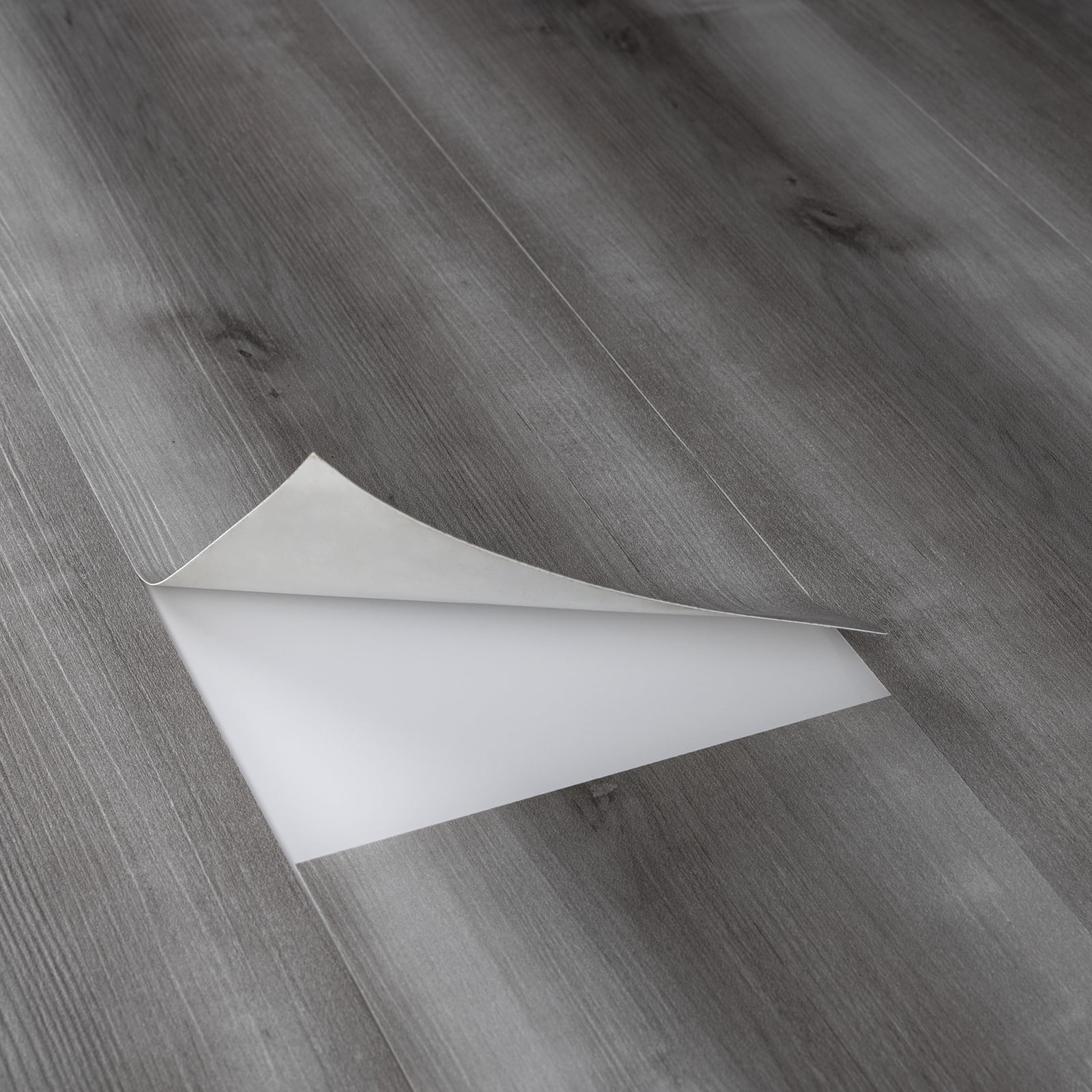 Abyssaly 35in x 6in 10Pcs Gray Vinyl Flooring Peel and Stick Floor Tile