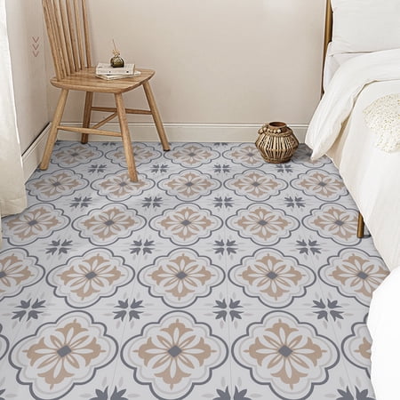 Abyssaly 7.87" x 7.87" 10Pcs Peel and Stick Floor Tile, Peel and Stick Flooring, Waterproof and Easy to Install for Bathroom, Kitchen