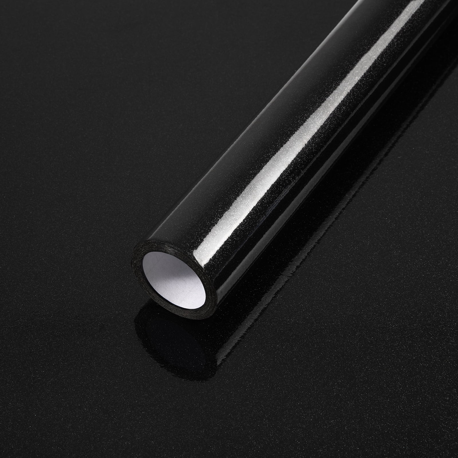 Abyssaly Black Glitter Wallpaper 15.7" x 118" Black wallpaper peel and