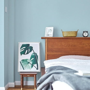 Abyssaly Blue Peel and Stick Wallpaper 15.7" x 118"Self Adhesive Removable Light Blue Textured Wall Paper for Home Decorative
