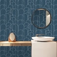 thumbnail image 1 of Abyssaly Blue Peel and Stick Wallpaper 17.7" x 275" Self-Adhesive Removable Wallpaper for Home Decoration and Furniture Renovation, 1 of 6