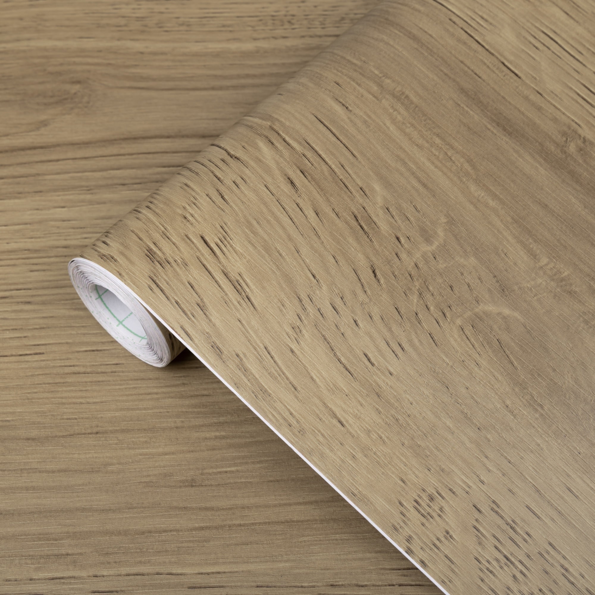 Abyssaly Brown Wood Peel and Stick Wallpaper 15.7"x 118" Removable Self Adhesive Texture Wallpaper Contact Paper for Desktop Bedrooms Living Room