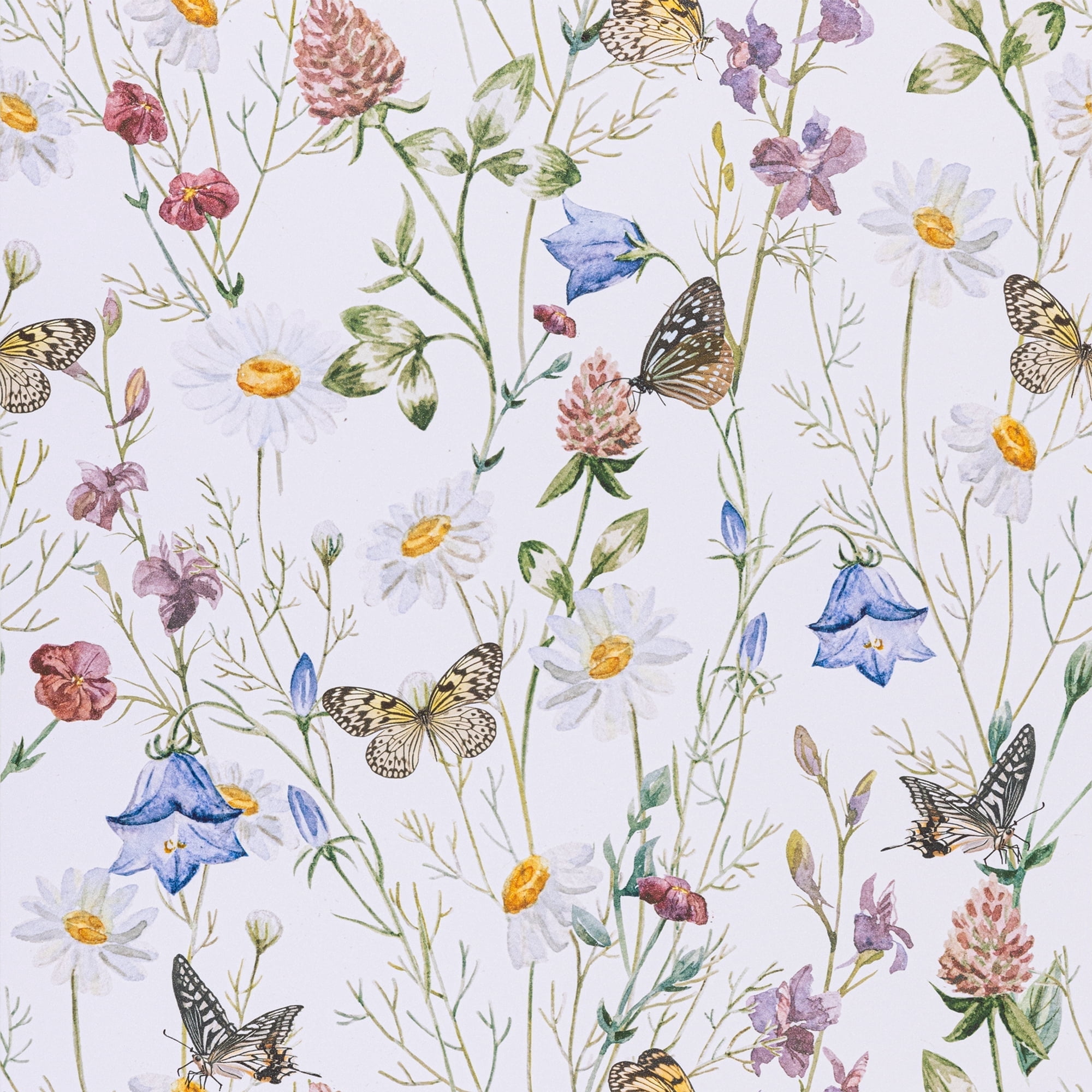 Abyssaly Floral Peel and Stick Wallpaper 17.3"×118" White Removable Self-Adhesive Vinyl Wall Paper for Home Decor
