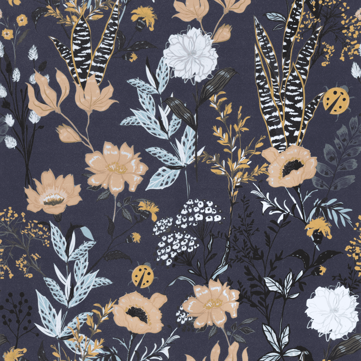 Abyssaly Floral Peel and Stick Wallpaper 17.5-in x 118-in Removable Self-Adhesive Wallpaper for Home Decor DIY