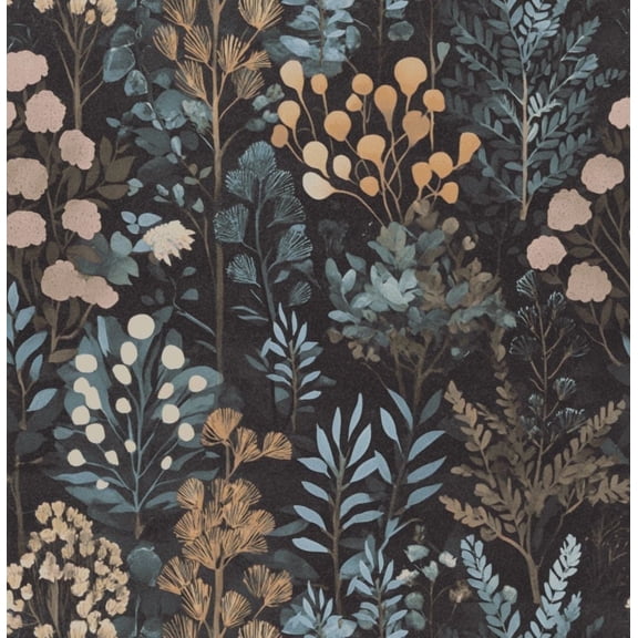 Abyssaly Floral Peel and Stick Wallpaper 17.5-in x 118-in Self-Adhesive Removable Wallpaper Vinyl Paper for Home Decor