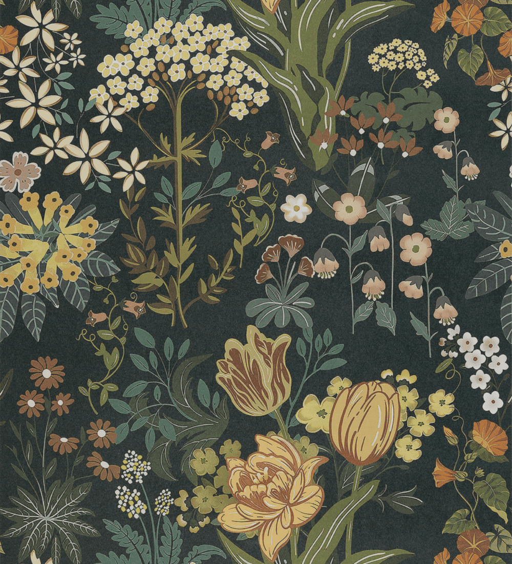 Abyssaly Floral Peel and Stick Wallpaper 17.7-in x 393.7-in Self Adhesive Wall Paper Vinyl for Home Decoration