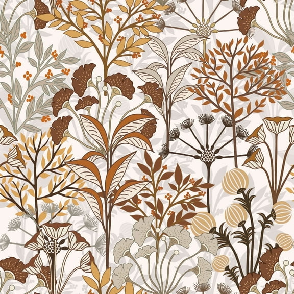 Abyssaly 17.7"×118" Peel and Stick Floral Wallpaper Removable Wallpaper Self-adhesive Vinyl Wallpaper for Wall Decoration, Home Renovation Covering Antique Furniture