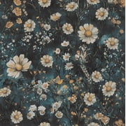 Abyssaly Floral Peel and Stick Wallpaper 17.5-in x 118-in, Removable Self-Adhesive Wallpaper, Vintage Vinyl Contact Paper Suitable for Home Walls Cabinet Bedroom