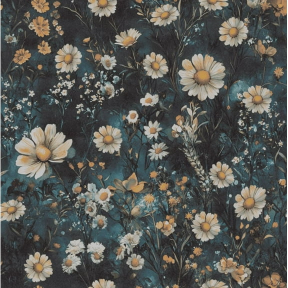 Abyssaly Floral Peel and Stick Wallpaper 17.5-in x 118-in, Removable Self-Adhesive Wallpaper, Vintage Vinyl Contact Paper Suitable for Home Walls Cabinet Bedroom