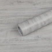 Abyssaly Gray Wood Wallpaper Peel and Stick Wallpaper Self-adhesive Removable Contact Wall Paper Waterproof for Bedroom Living Room Kitchen Shelves Wall 15.7"x 118"